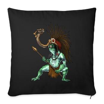 Aztec Warrior God Cueyatl - Sofa pillowcase 17,3'' x 17,3'' (45 x 45 cm) - black - Front