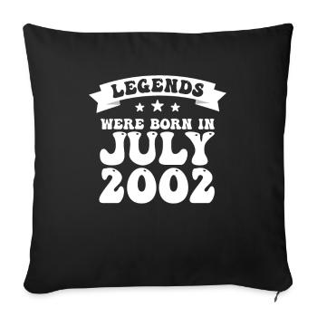 20ème anniversaire Juillet millésime 2002 idée cadeau - Housse de coussin décorative 45 x 45 cm - noir - Devant