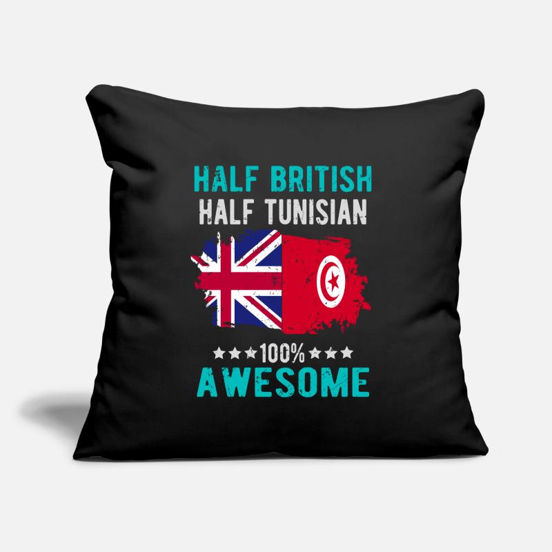 Half British Half Tunisian Sofa pillowcase 17,3'' x 17,3'' (45 x 45 cm)