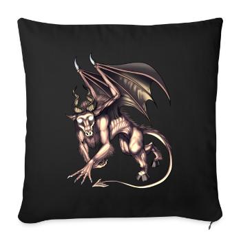 Jersey Devil Cryptid Creature - Sofa pillowcase 17,3'' x 17,3'' (45 x 45 cm) - black - Front