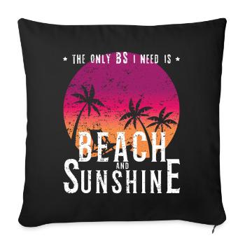 Beach Sunshine Tropical Hello Summer 2022 - Sofakissenbezug 45 x 45 cm - Schwarz - Vorne