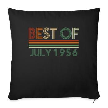 66. Geburtstag Juli Jahrgang 1956 Geschenkidee - Sofakissenbezug 45 x 45 cm - Schwarz - Vorne