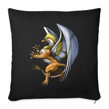 Mythologie grecque Créature Griffon - Housse de coussin décorative 45 x 45 cm - noir - Devant