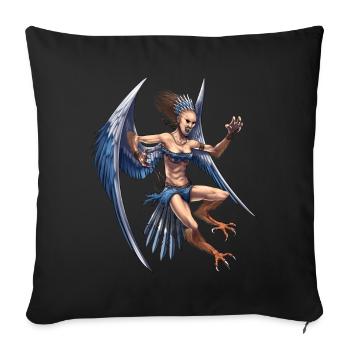 Mythologie grecque Déité Harpie - Housse de coussin décorative 45 x 45 cm - noir - Devant