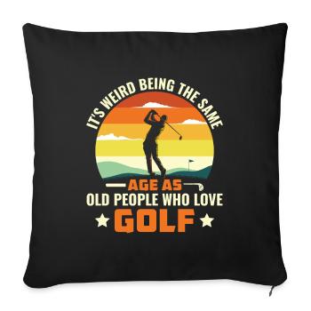 Grandfather Dad Amateur Golf Humor Grandpa Old - Sofa pillowcase 17,3'' x 17,3'' (45 x 45 cm) - black - Front