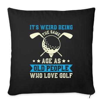 Großvater Papa Amateur Golf Humor Opa Alt - Sofakissenbezug 45 x 45 cm - Schwarz - Vorne