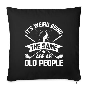 Grandfather Dad Amateur Golf Humor Grandpa Old - Sofa pillowcase 17,3'' x 17,3'' (45 x 45 cm) - black - Front