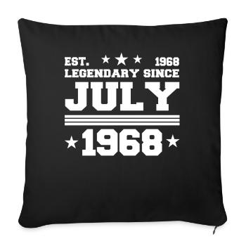 54ème anniversaire Juillet né 1968 Idée cadeau - Housse de coussin décorative 45 x 45 cm - noir - Devant