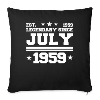 63. Geburtstag Juli Jahrgang 1959 Geschenkidee - Sofakissenbezug 45 x 45 cm - Schwarz - Vorne