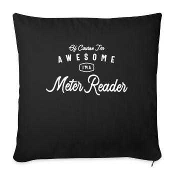 Meter Reader Job Occupation Birthday Worker - Sofa pillowcase 17,3'' x 17,3'' (45 x 45 cm) - black - Front