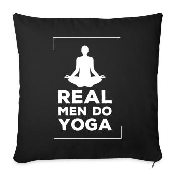 Relax Yoga Zen Mandala Méditer Hommes Faire du Yoga - Housse de coussin décorative 45 x 45 cm - noir - Devant