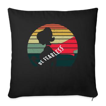 Vintage Féminisme féministe Droits Égalité des femmes - Housse de coussin décorative 45 x 45 cm - noir - Devant