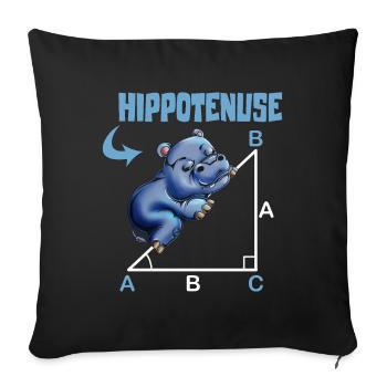 Math Hippotenuse Fonction angulaire Hypoténuse Hippone - Housse de coussin décorative 45 x 45 cm - noir - Devant