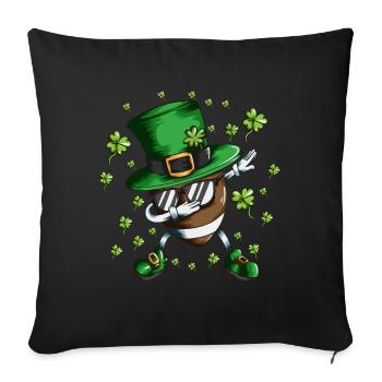 Football Fans St. Patrick's Day Dab Holiday Outfit - Sofa pillowcase 17,3'' x 17,3'' (45 x 45 cm) - black - Front