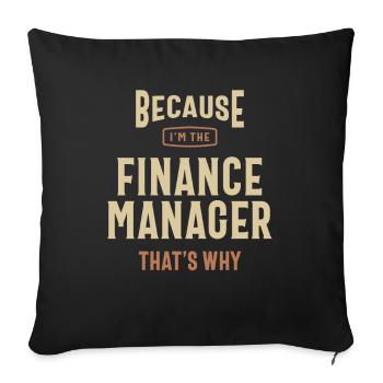 Finance Manager Job Occupation Birthday Worker - Sofa pillowcase 17,3'' x 17,3'' (45 x 45 cm) - black - Front