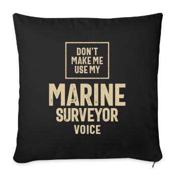 Expert maritime Profession Profession Travailleur d’anniversaire - Housse de coussin décorative 45 x 45 cm - noir - Devant