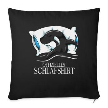 Nachthemd Pyjama Orca Schlafanzug Wal Liebhaber - Sofakissenbezug 45 x 45 cm - Schwarz - Vorne