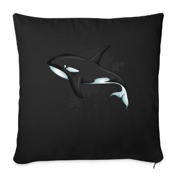 Marine Explorer Orca Design Orca Whale Outfit Enfants - Housse de coussin décorative 45 x 45 cm - noir - Devant