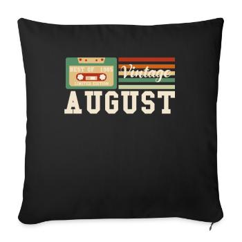 37th birthday August born 1985 Gift idea - Sofa pillowcase 17,3'' x 17,3'' (45 x 45 cm) - black - Front
