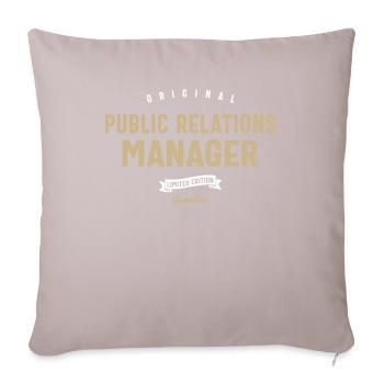 Public Relations Manager Funny Job Title - Sofa pillowcase 17,3'' x 17,3'' (45 x 45 cm) - light taupe - Front