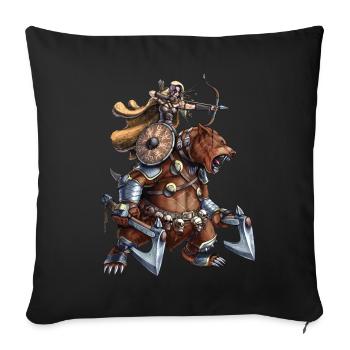Norse Bear Viking Warrior - Sofa pillowcase 17,3'' x 17,3'' (45 x 45 cm) - black - Front