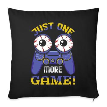 Un jeu de plus Jeu vidéo Amateur de jeux - Housse de coussin décorative 45 x 45 cm - noir - Devant