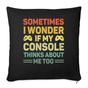 Funny Retro Wonder Video Game Lover Gaming - Sofa pillowcase 17,3'' x 17,3'' (45 x 45 cm) - black - Front