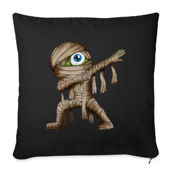 Film d’horreur Halloween Momie Design Enfants Adultes - Housse de coussin décorative 45 x 45 cm - noir - Devant