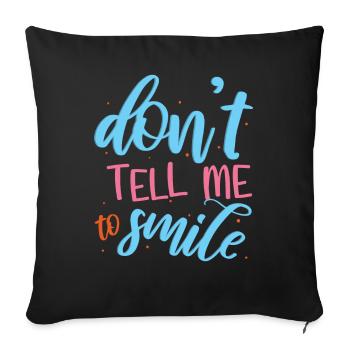 Tell To Smile Féminisme Droits Femmes Égalité - Housse de coussin décorative 45 x 45 cm - noir - Devant