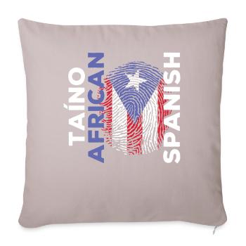 Drapeau américain de l’Espagne Mois du patrimoine hispanique - Housse de coussin décorative 45 x 45 cm - taupe clair - Devant