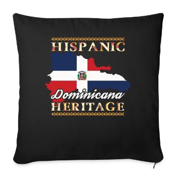 Dominican Republic Hispanic Heritage Month - Sofakissenbezug 45 x 45 cm - Schwarz - Vorne
