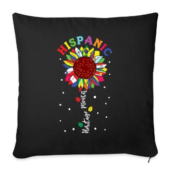 Sunflower Flags Hispanic Heritage Month - Sofakissenbezug 45 x 45 cm - Schwarz - Vorne