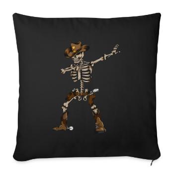 Cowboy Dance Skeleton Country Music Cowboy Costume - Sofa pillowcase 17,3'' x 17,3'' (45 x 45 cm) - black - Front