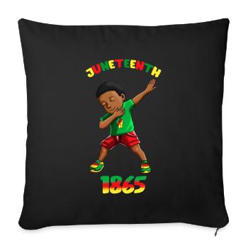 Black Boy Juneteenth 1865 Freiheit Freedom Day - Sofa pillowcase 17,3'' x 17,3'' (45 x 45 cm) - black - Front