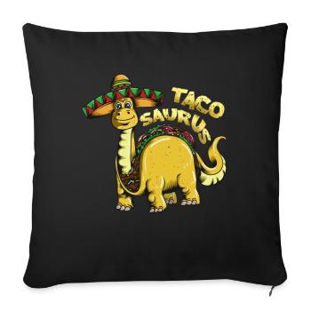 Brachiosaurus Dinosaur Tacosaurus Cinco de Mayo - Sofa pillowcase 17,3'' x 17,3'' (45 x 45 cm) - black - Front