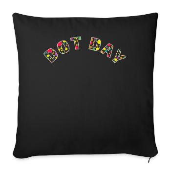 Art Dot Motif coloré Journée internationale des points - Housse de coussin décorative 45 x 45 cm - noir - Devant