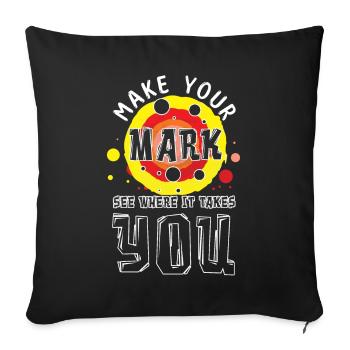 Make Mark Art Coloré Journée internationale des points - Housse de coussin décorative 45 x 45 cm - noir - Devant