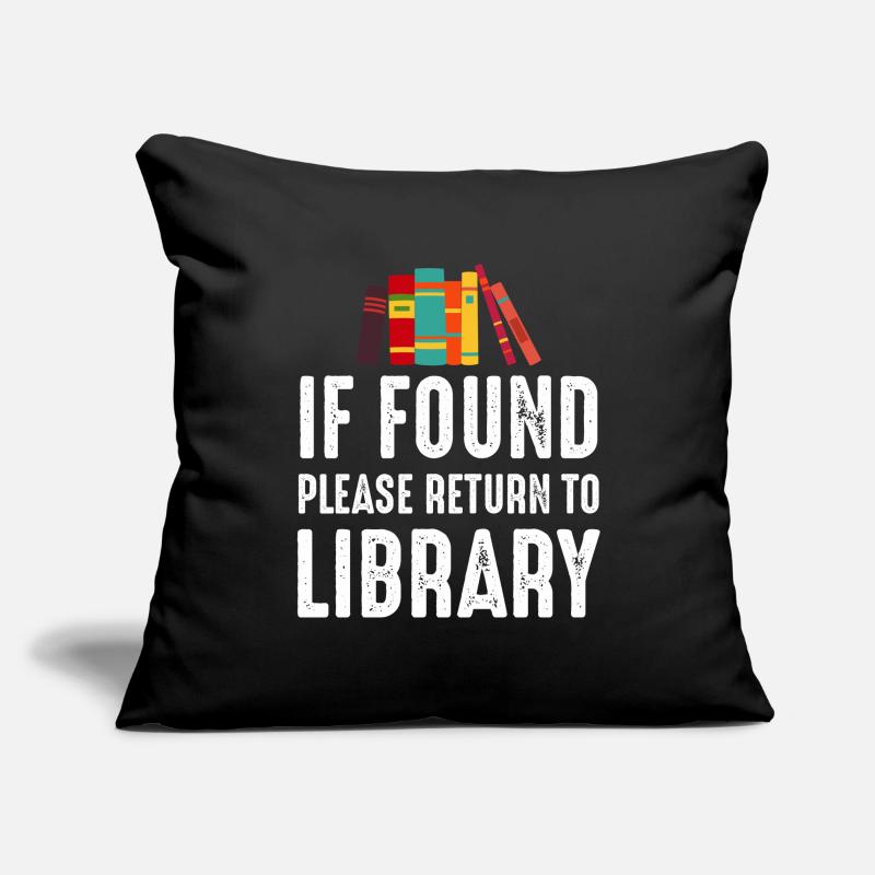 If Found Please Return to Library Sofa pillowcase 17,3'' x 17,3'' (45 x 45 cm)