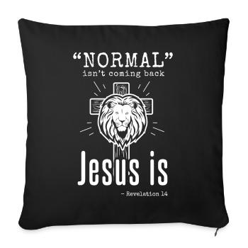 Lion Love Jesus Revelation Christian Pastor - Sofa pillowcase 17,3'' x 17,3'' (45 x 45 cm) - black - Front