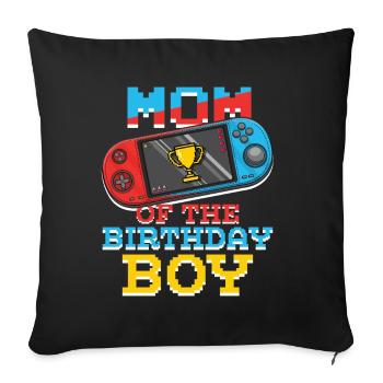 Maman de Gamer Amateur de jeux vidéo Gamer - Housse de coussin décorative 45 x 45 cm - noir - Devant