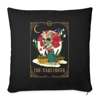 Caretaker Plants Tarot Card Occult Club Gothic - Sofakissenbezug 45 x 45 cm - Schwarz - Vorne
