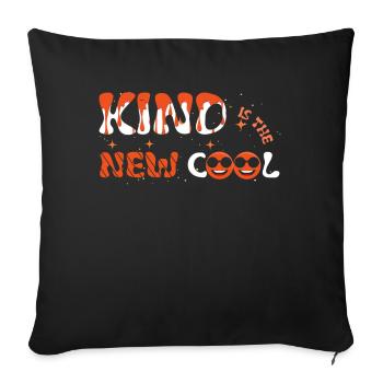 Kind Cool Peace Kindness Awareness Unity Day - Sofa pillowcase 17,3'' x 17,3'' (45 x 45 cm) - black - Front