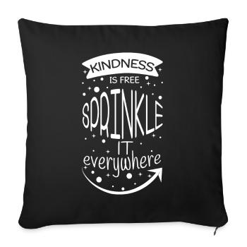 Orange Kindness Sprinkle Awareness Unity Day - Sofa pillowcase 17,3'' x 17,3'' (45 x 45 cm) - black - Front