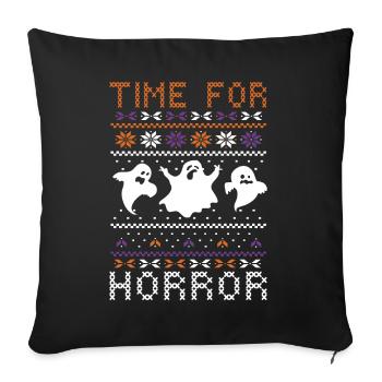Stitch Pattern Créatures fantômes Halloween - Housse de coussin décorative 45 x 45 cm - noir - Devant