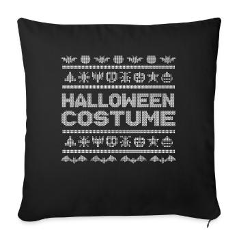 Stitch Pattern Funny Creatures Scary Halloween - Sofa pillowcase 17,3'' x 17,3'' (45 x 45 cm) - black - Front