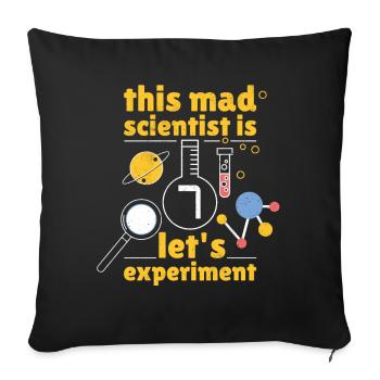 Age 7 Year Old Born Birth Science Scientist - Sofakissenbezug 45 x 45 cm - Schwarz - Vorne