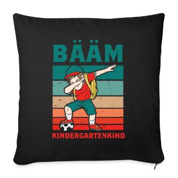 Bäm Kindergartenkind Kindergarten Jungen Jungs - Sofakissenbezug 45 x 45 cm - Schwarz - Vorne