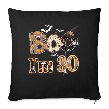 Halloween Pattern Ghost Creatures Birth Age 30 - Sofa pillowcase 17,3'' x 17,3'' (45 x 45 cm) - black - Front