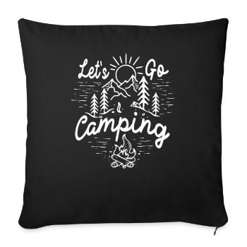 Let's Go Camping Outdoor Camper Adventure - Sofa pillowcase 17,3'' x 17,3'' (45 x 45 cm) - black - Front