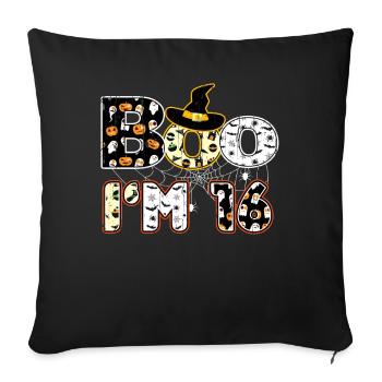 Halloween Pattern Spider Creatures Birth Age 16 - Sofakissenbezug 45 x 45 cm - Schwarz - Vorne